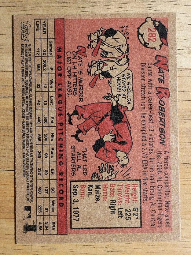 2007 Topps Heritage #282 Nate Robertson