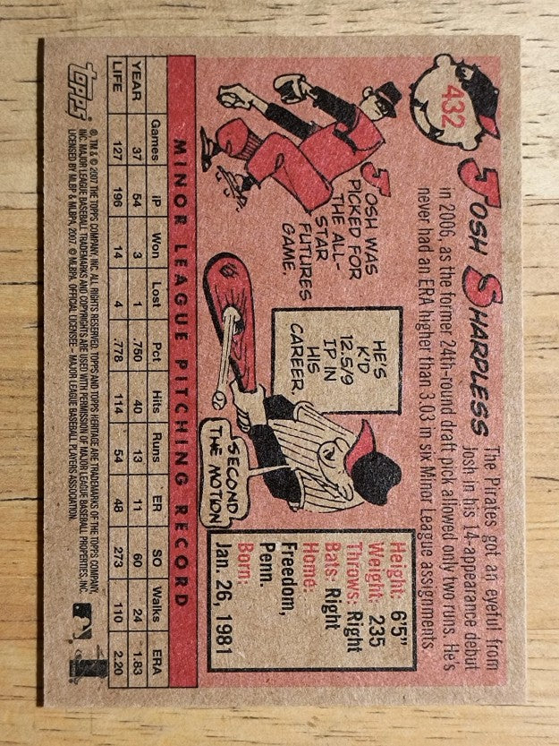 2007 Topps Heritage #432 Josh Sharpless