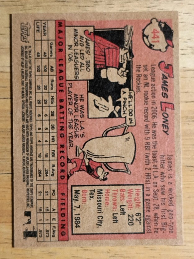 2007 Topps Heritage #441 James Loney