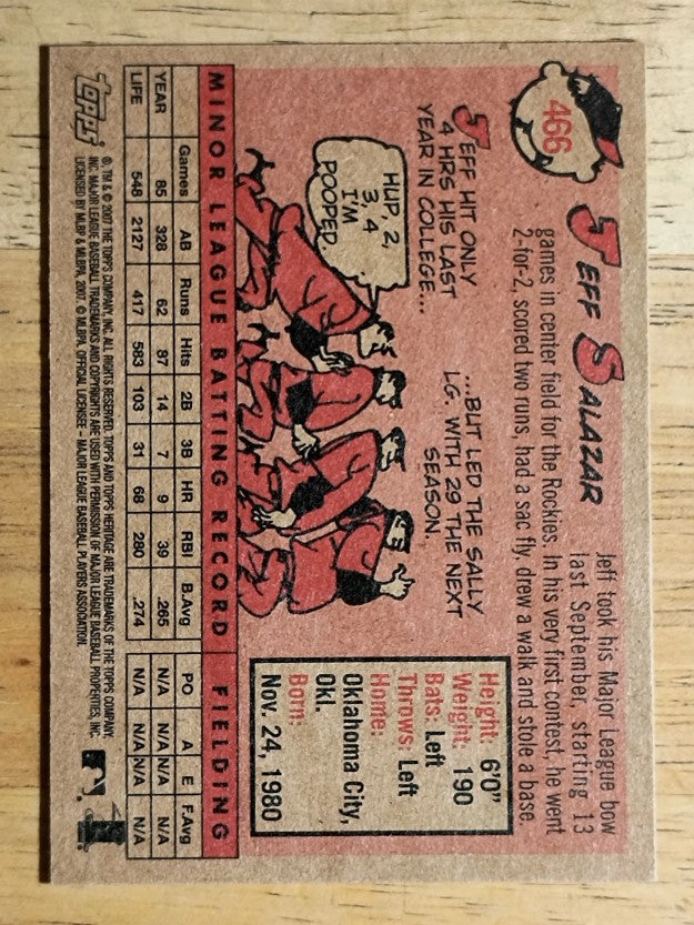 2007 Topps Heritage #466 Jeff Salazar
