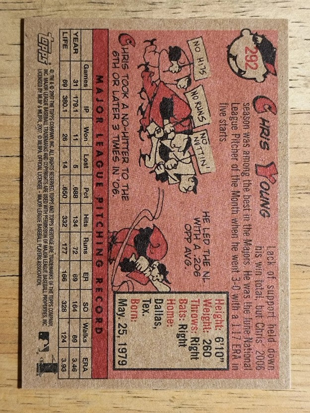 2007 Topps Heritage #292 Chris R. Young