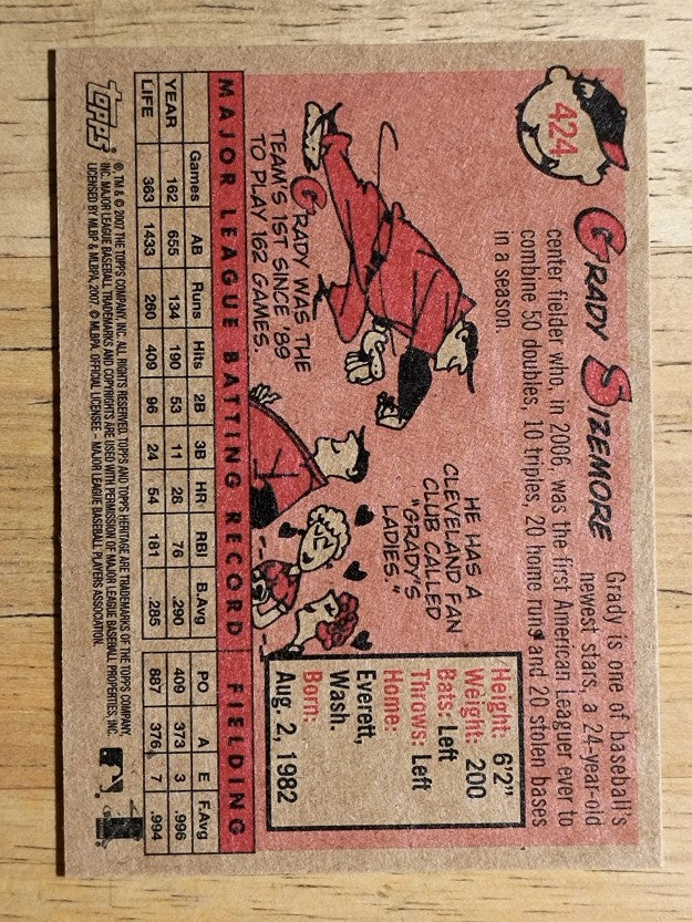 2007 Topps Heritage #424 Grady Sizemore