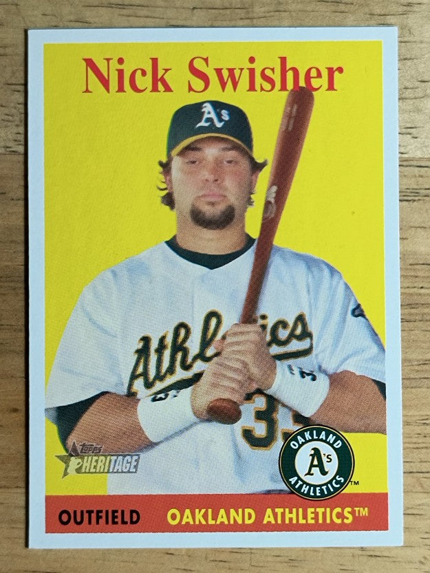 2007 Topps Heritage #58b Nick Swisher Lg.Print YT