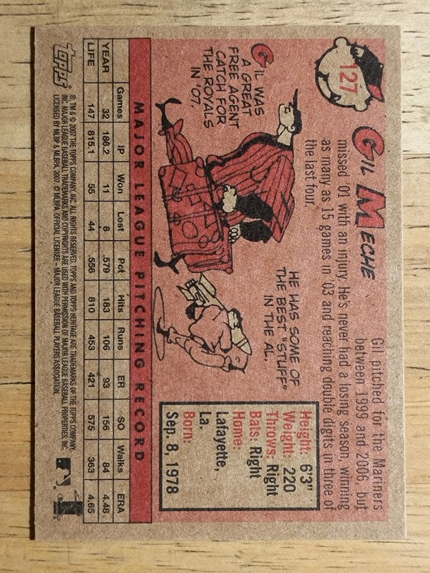2007 Topps Heritage #127 Gil Meche