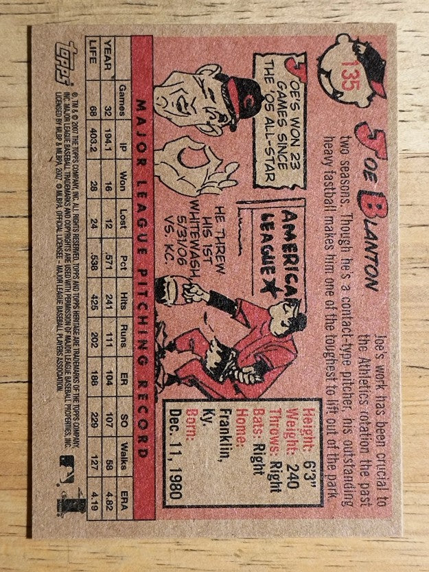 2007 Topps Heritage #135 Joe Blanton