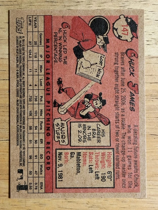 2007 Topps Heritage #147 Chuck James