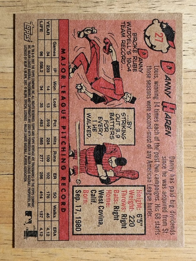 2007 Topps Heritage #27 Danny Haren