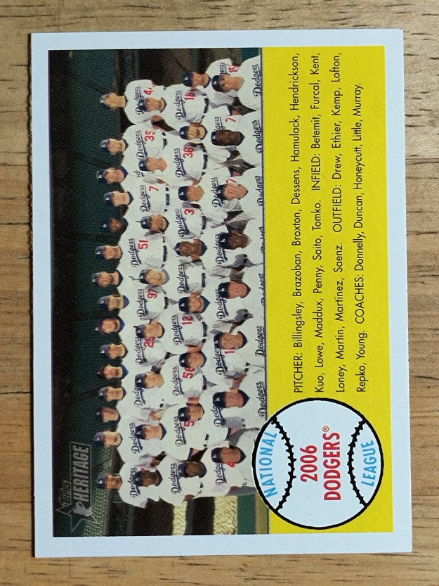 2007 Topps Heritage #71 Los Angeles Dodgers TC