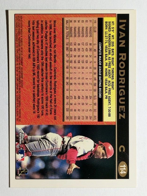 1997 Topps Chrome #114 Ivan Rodriguez