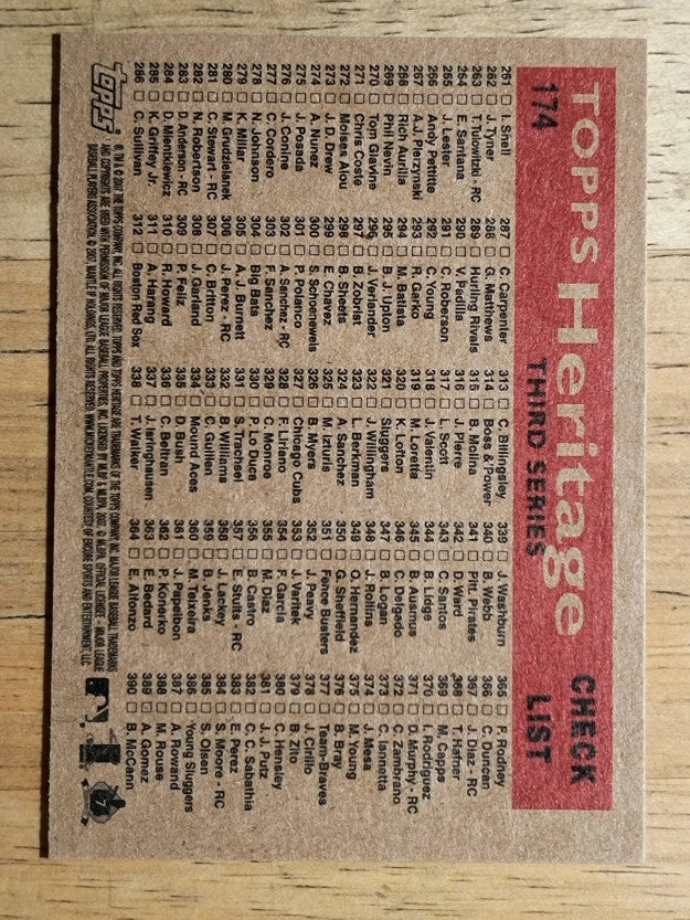 2007 Topps Heritage #174 Oakland Athletics TC