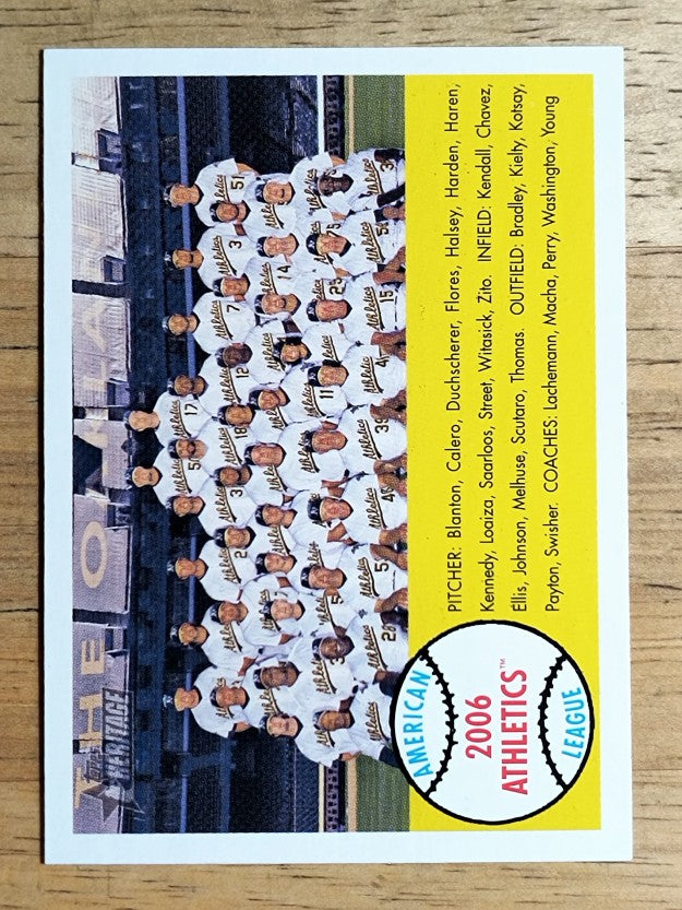2007 Topps Heritage #174 Oakland Athletics TC