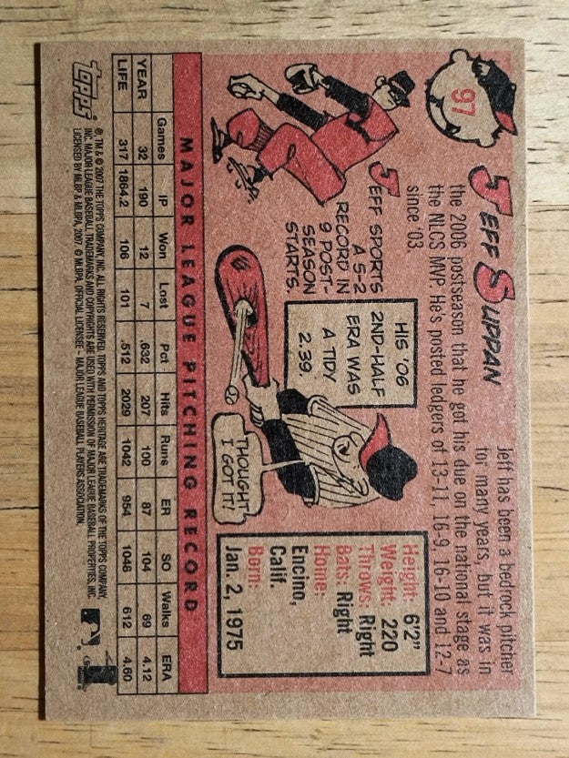 2007 Topps Heritage #97a Jeff Suppan