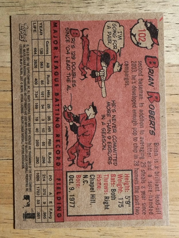 2007 Topps Heritage #102 Brian Roberts