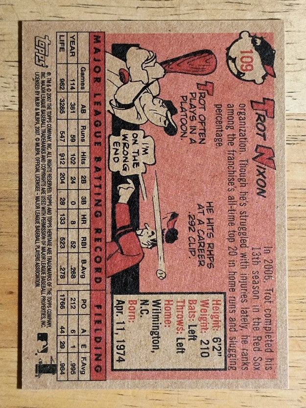 2007 Topps Heritage #109 Trot Nixon