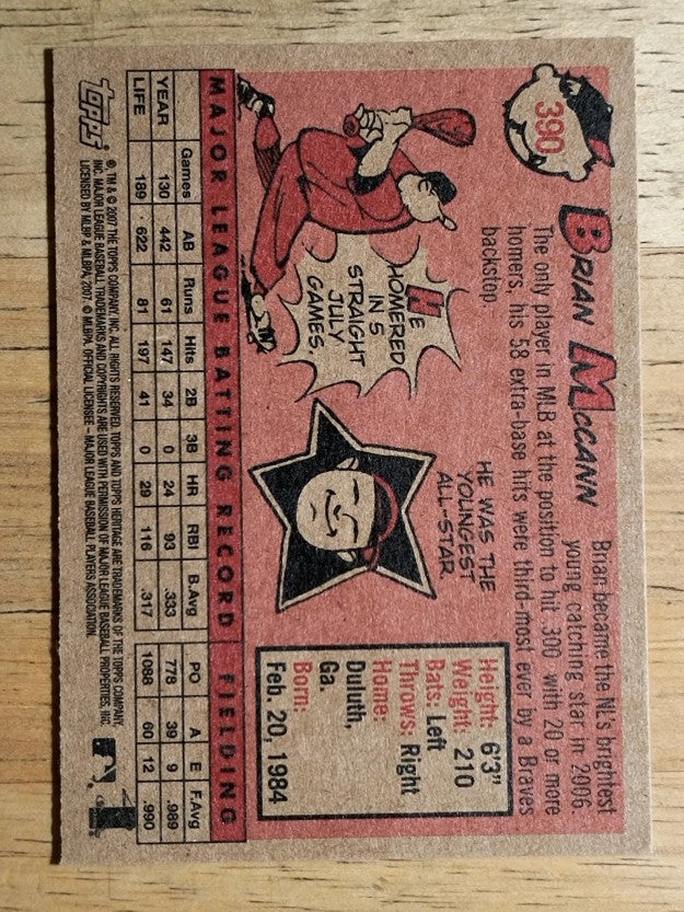 2007 Topps Heritage #390 Brian McCann