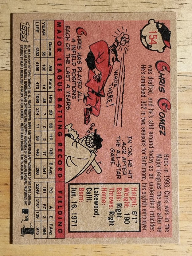 2007 Topps Heritage #154 Chris Gomez