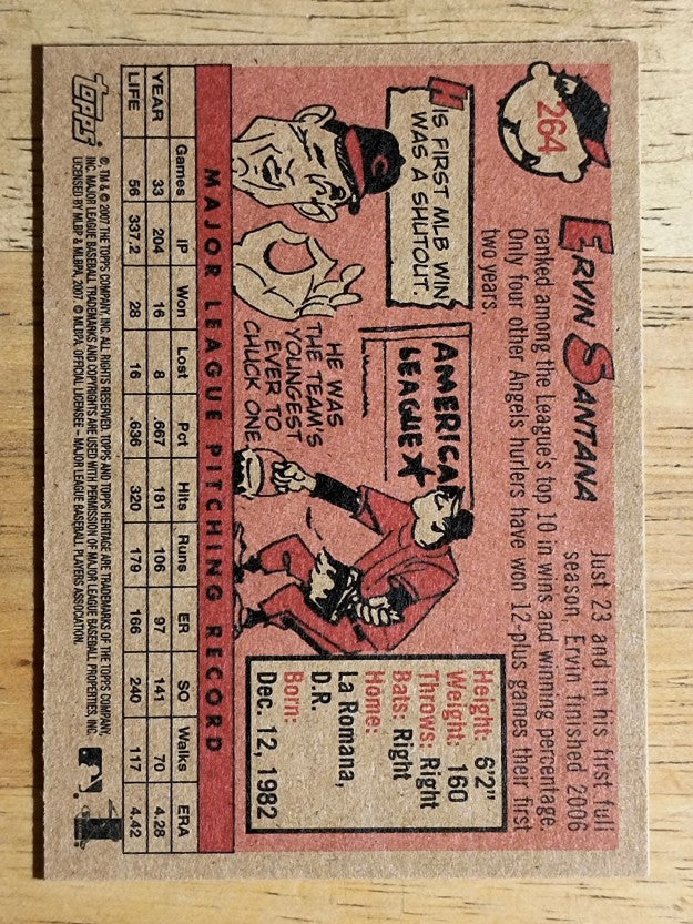 2007 Topps Heritage #264 Ervin Santana