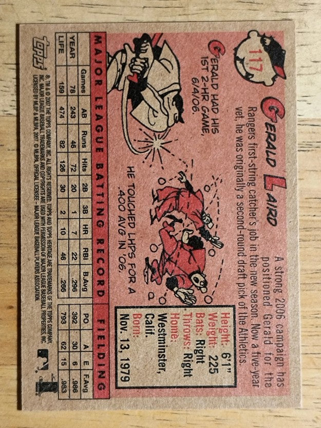 2007 Topps Heritage #117 Gerald Laird