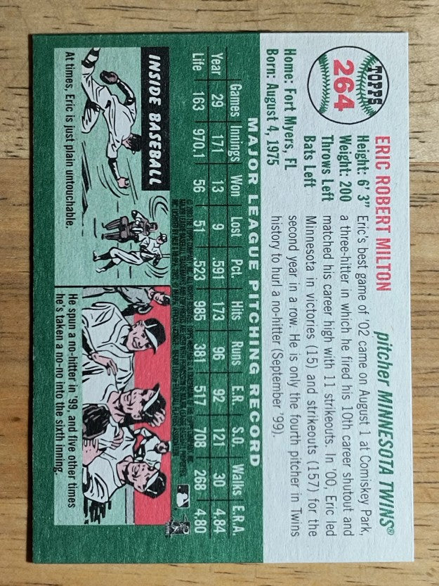 2003 Topps Heritage #264 Eric Milton