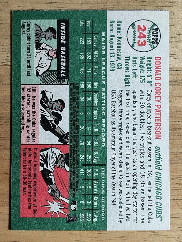 2003 Topps Heritage #243 Corey Patterson
