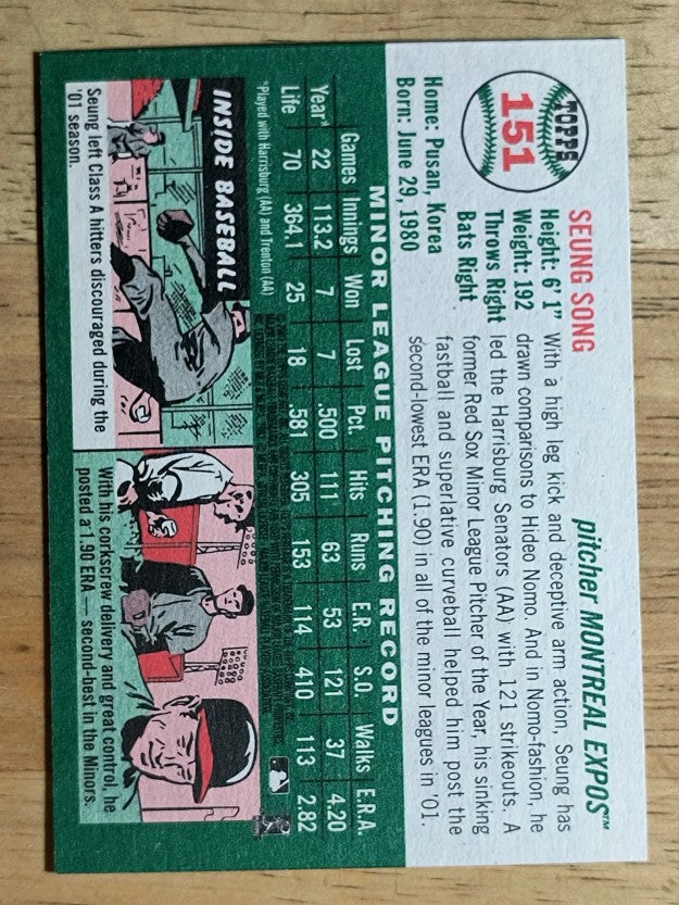 2003 Topps Heritage #151 Seung Song