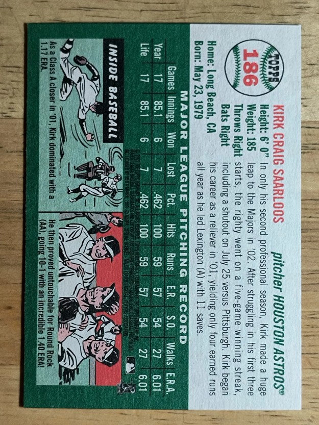 2003 Topps Heritage #186 Kirk Saarloos