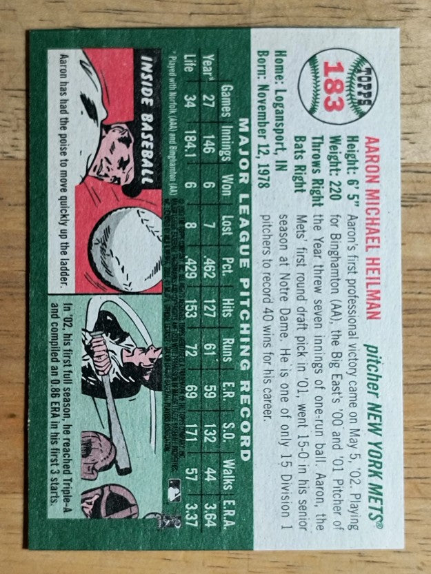 2003 Topps Heritage #183 Aaron Heilman