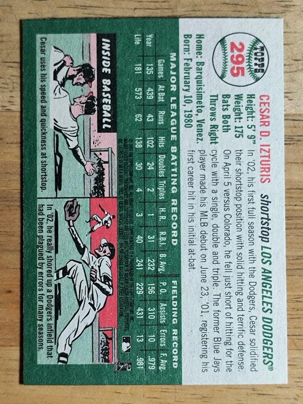 2003 Topps Heritage #295 Cesar Izturis