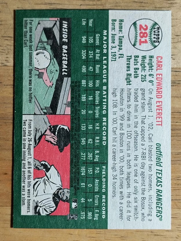 2003 Topps Heritage #281 Carl Everett
