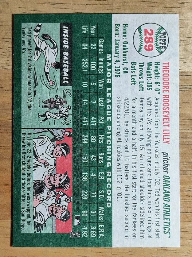 2003 Topps Heritage #289 Ted Lilly