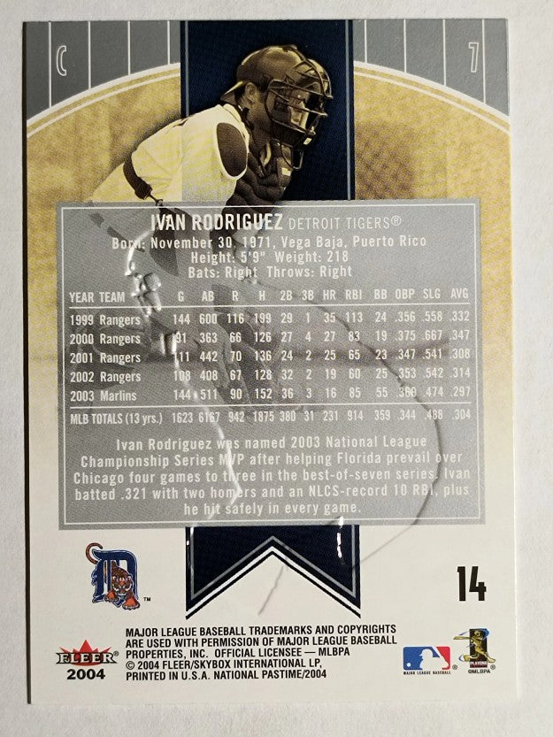 2004 National Pastime #14 Ivan Rodriguez