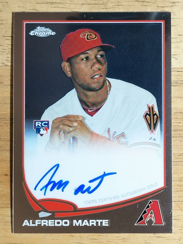 2013 Topps Chrome Rookie Autographs #189 Alfredo Marte