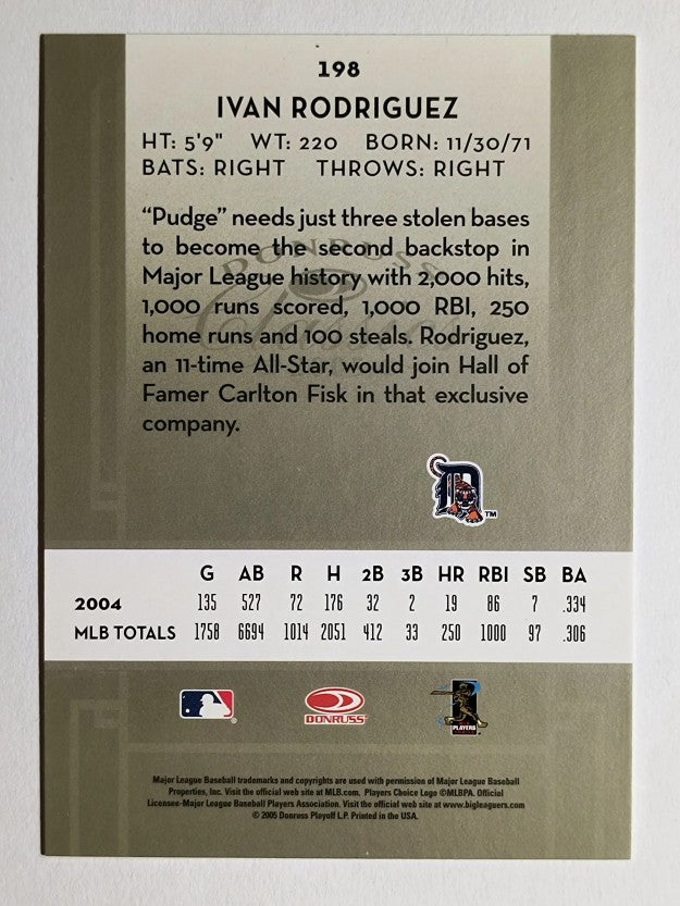 2005 Donruss Classics #198 Ivan Rodriguez