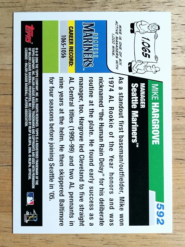 2006 Topps #592 Mike Hargrove MG