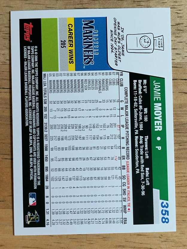 2006 Topps #358 Jamie Moyer