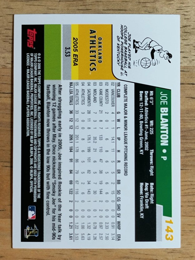 2006 Topps #143 Joe Blanton