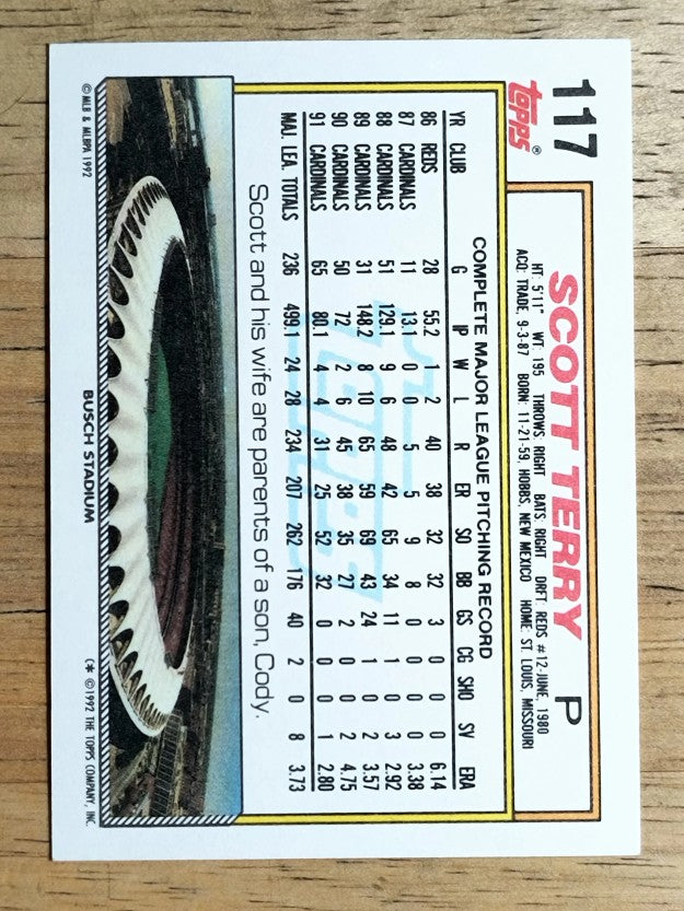1992 Topps #117 Scott Terry