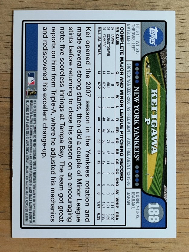 2008 Topps #188 Kei Igawa