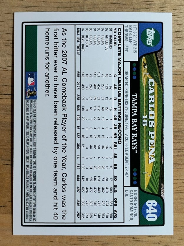 2008 Topps #640 Carlos Pena