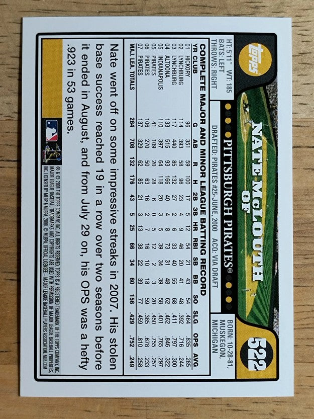 2008 Topps #522 Nate McLouth