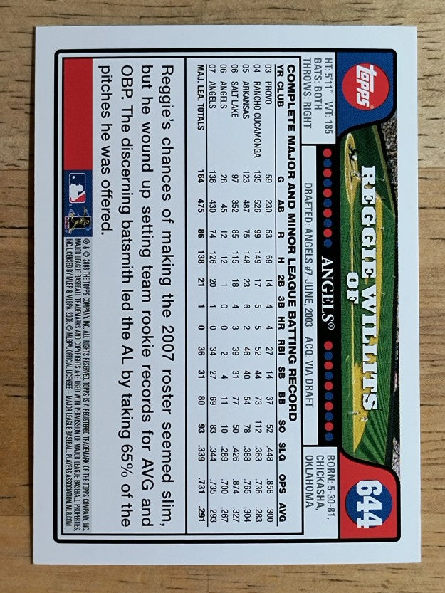 2008 Topps #644 Reggie Willits