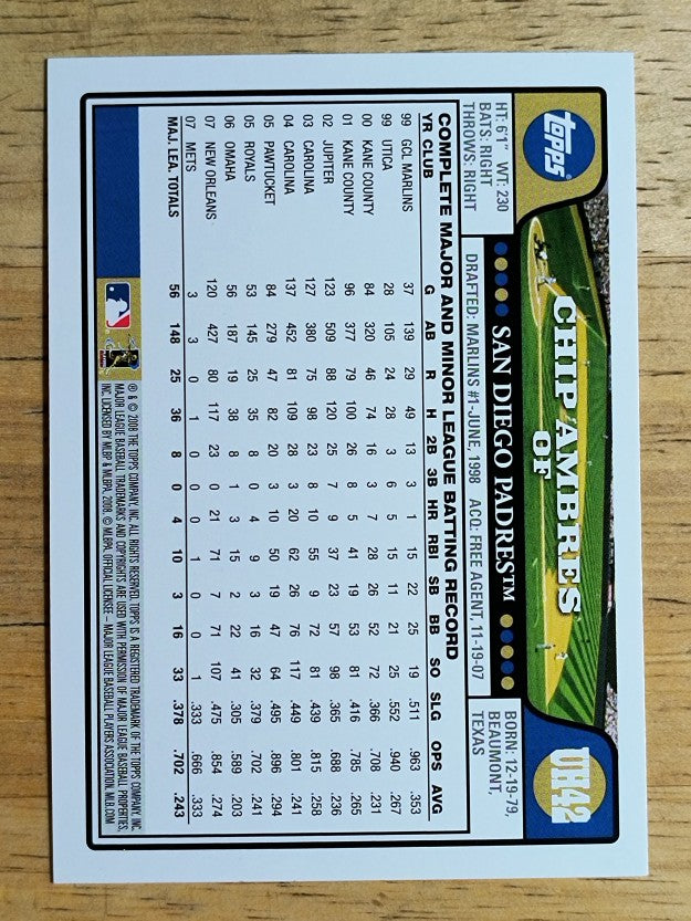 2008 Topps Update #UH42 Chip Ambres