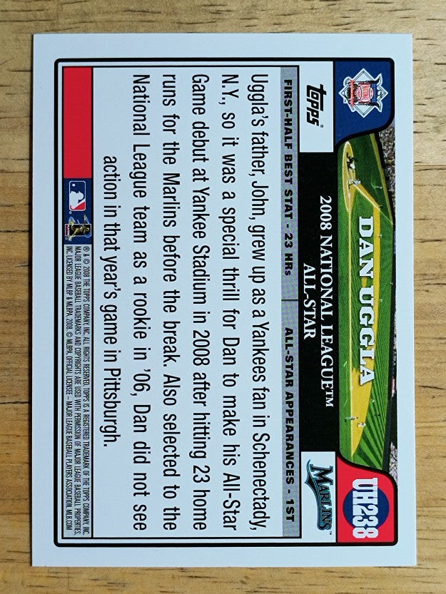 2008 Topps Update #UH238 Dan Uggla AS