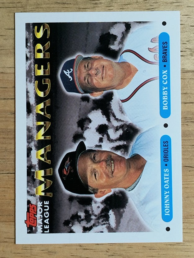 1993 Topps #501 Johnny Oates MG/Bobby Cox MG