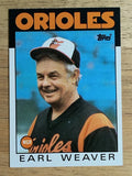 1986 Topps #321 Earl Weaver MG