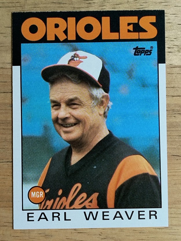 1986 Topps #321 Earl Weaver MG