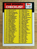 1986 Topps Traded #132T Checklist 1T-132T