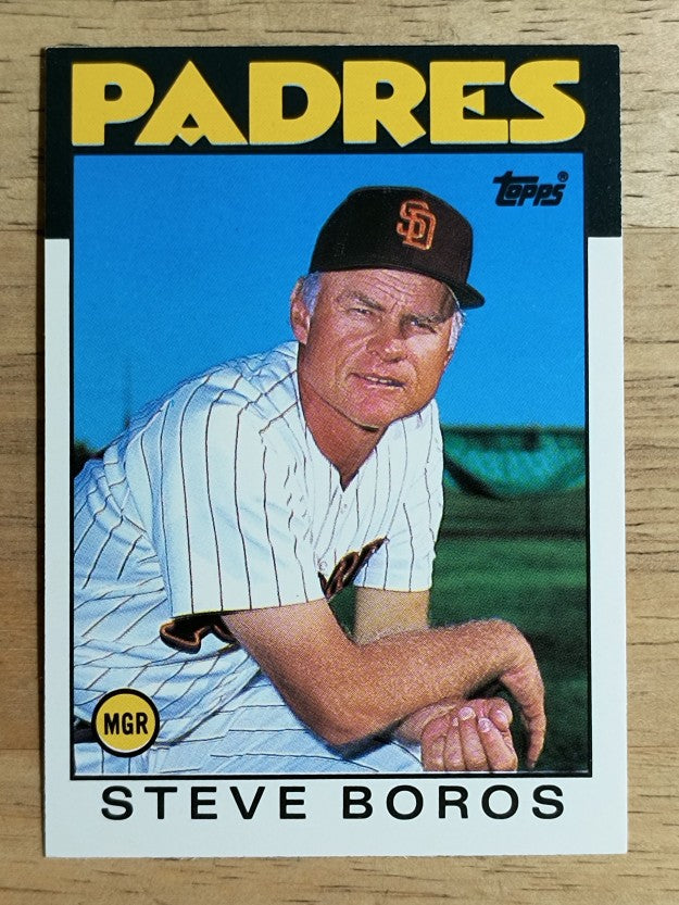 1986 Topps Traded #15T Steve Boros MG