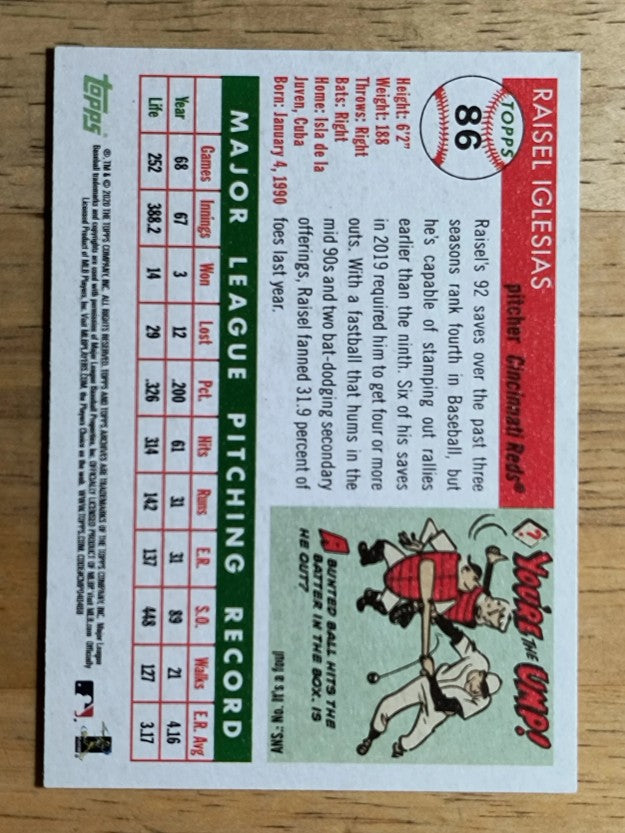 2020 Topps Archives #86 Raisel Iglesias