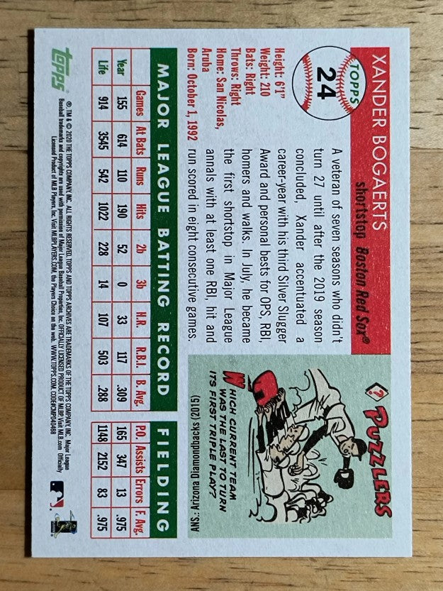 2020 Topps Archives #24 Xander Bogaerts